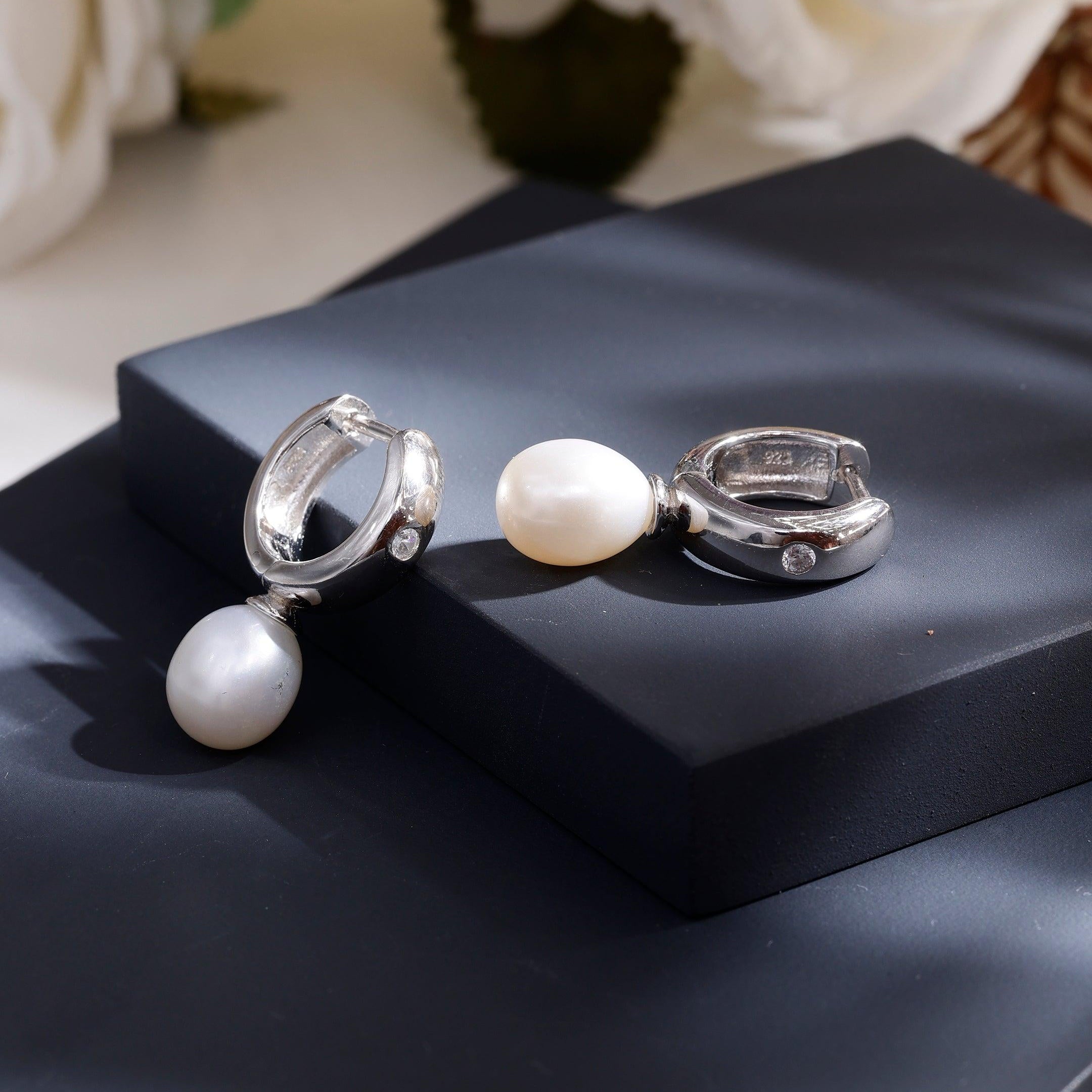 Lock of Elegance: 925 Silver Earrings - Diavo Jewels