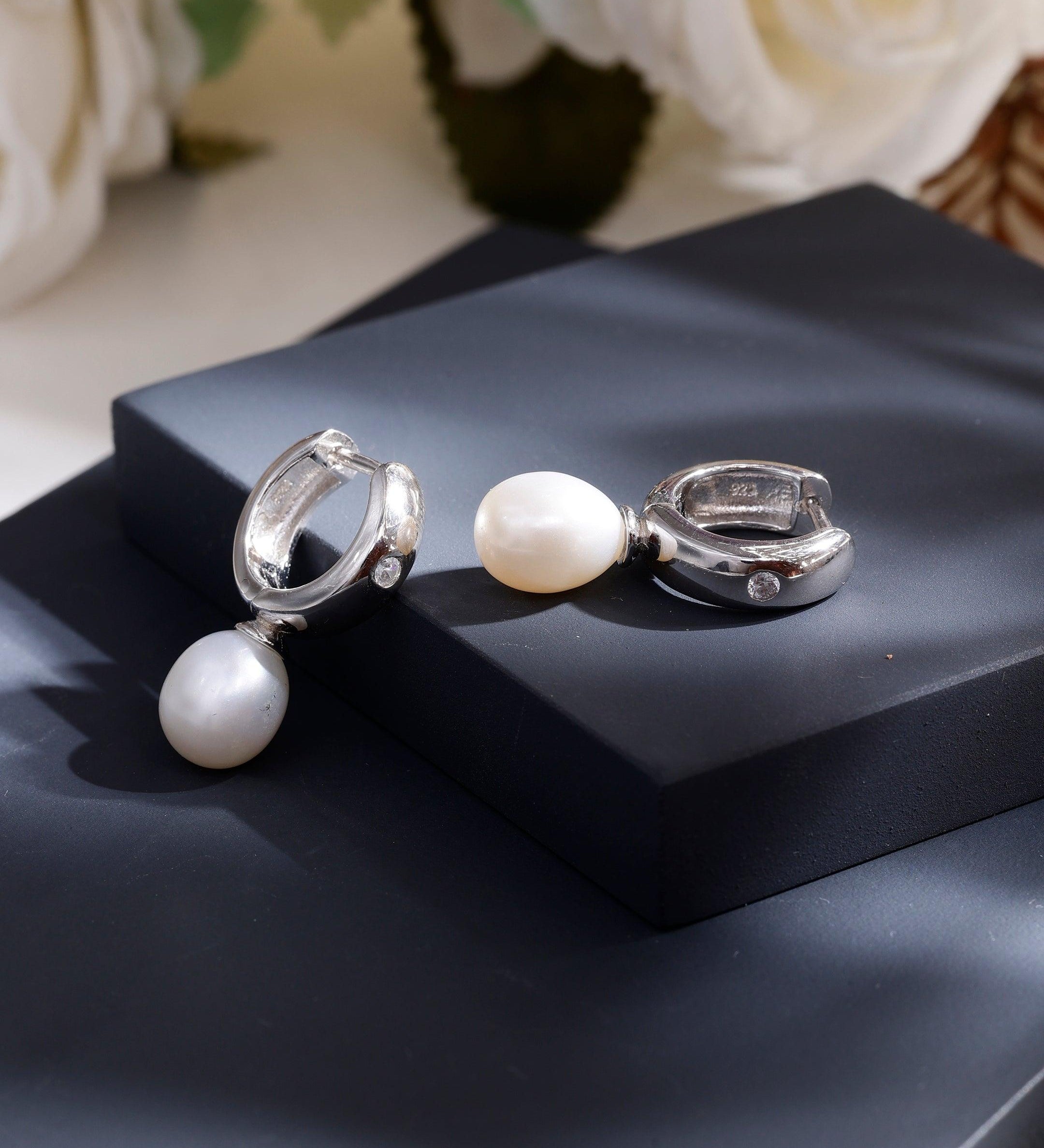 Lock of Elegance: 925 Silver Earrings - Diavo Jewels