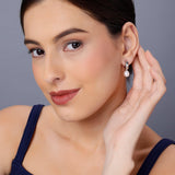 Lock of Elegance: 925 Silver Earrings - Diavo Jewels