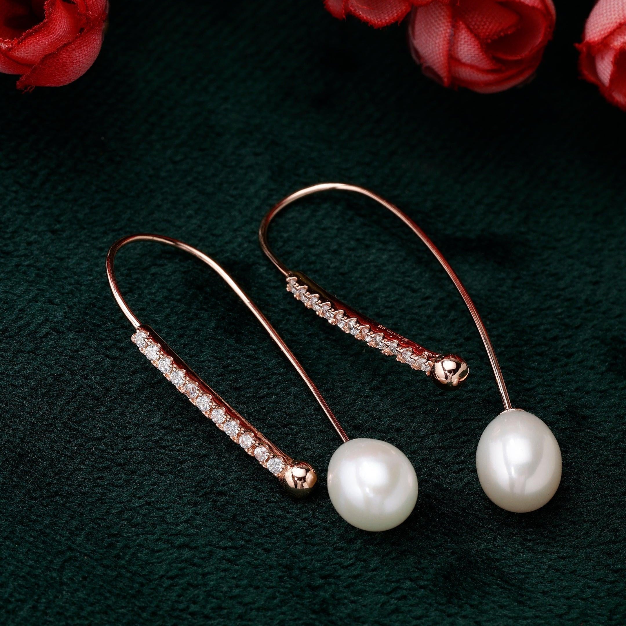 Curved Serenity 925 Silver Earrings - Diavo Jewels