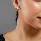 925 Silver Earrings with Intricate Circle Design
