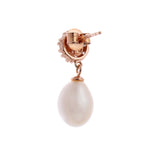 Sparkling Floral Pearl Silver Earrings - Diavo Jewels
