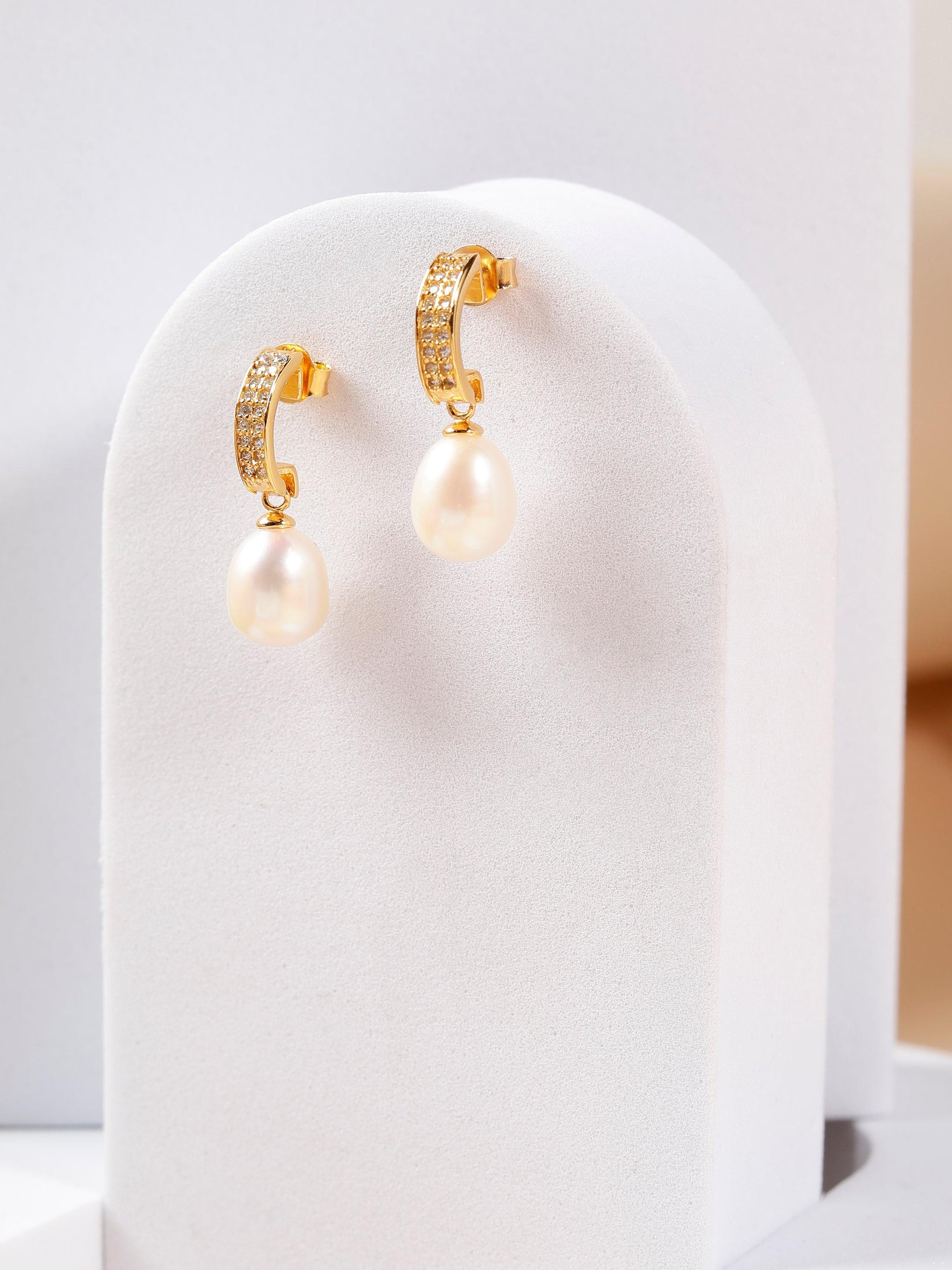 Graceful Drops 925 Silver Earrings - Diavo Jewels