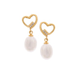 Eternal Love Silver Pearl Earrings
