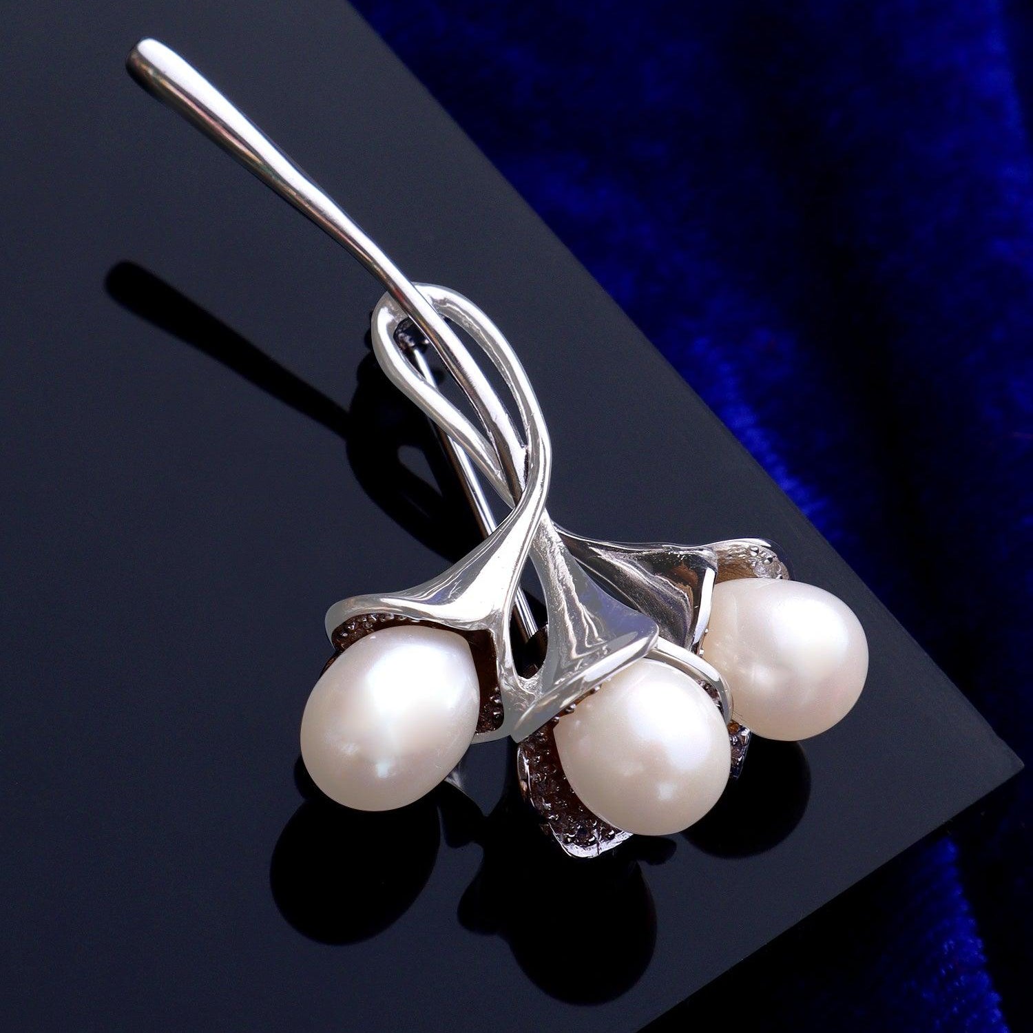 Tulip Blossom 925 Silver Brooch - Diavo Jewels